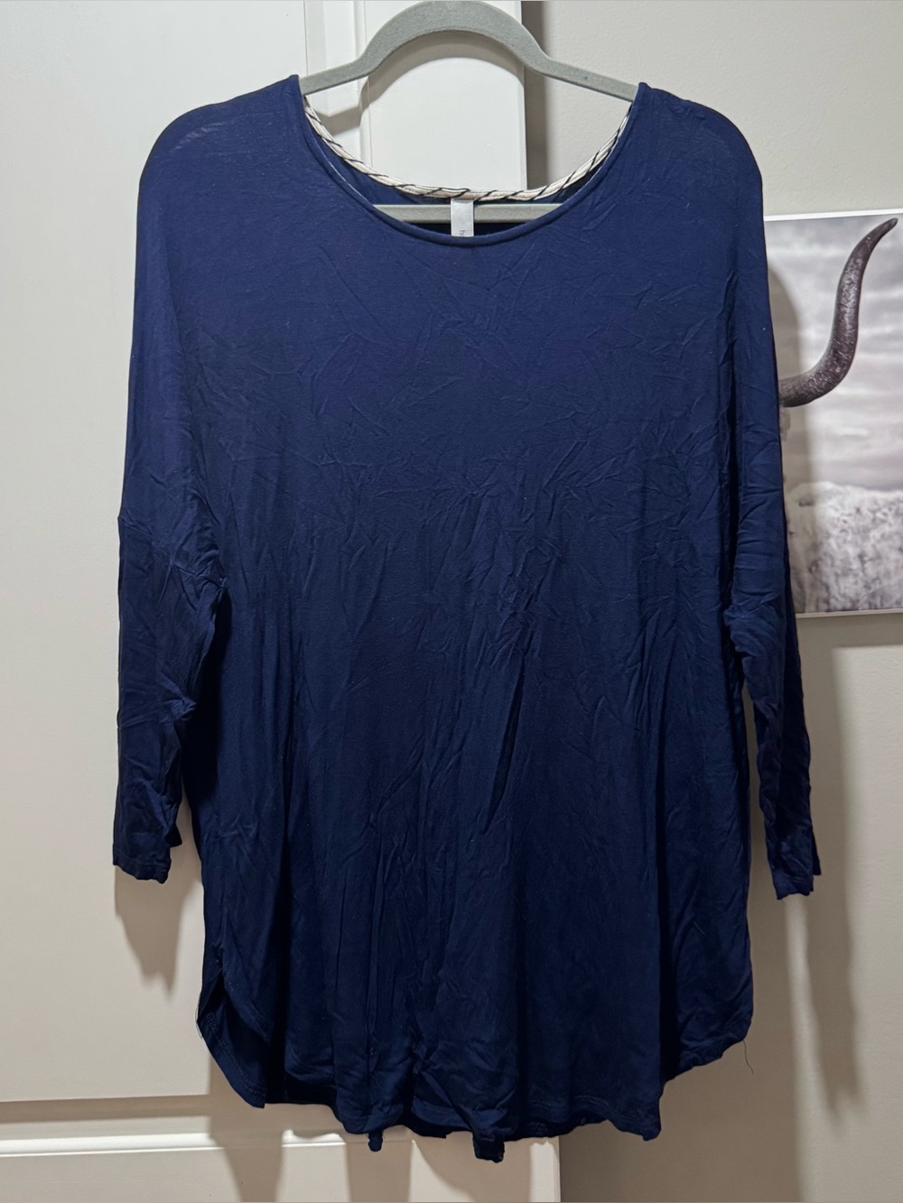Honeyme navy blue blouse